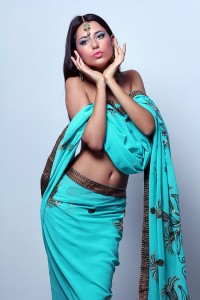 India Model with Blue Dress